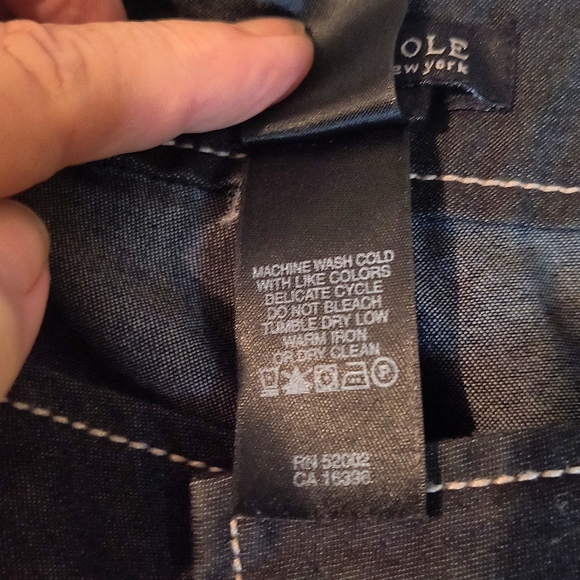 Kenneth Cole New York Petite, black lightweight denim trouser - Picture 10 of 11